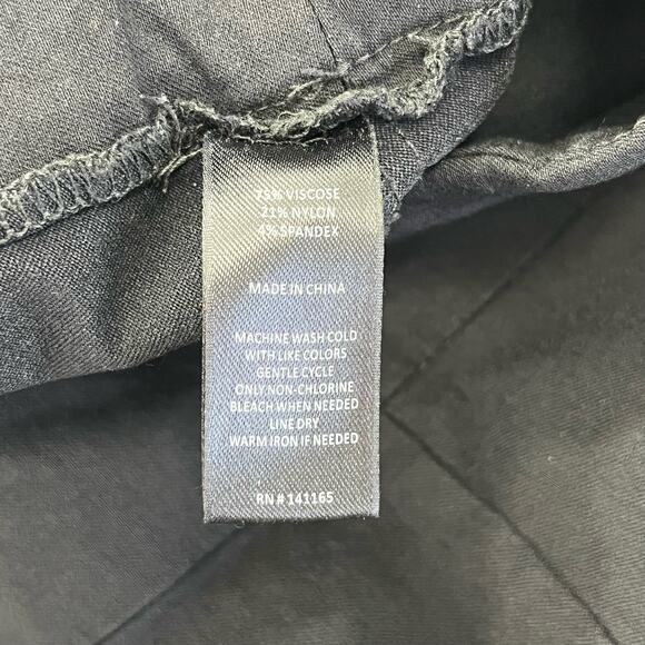 Harve Benard Black Pull On Stretchy Straight Leg Work Dress Pants 10 - Picture 4 of 10